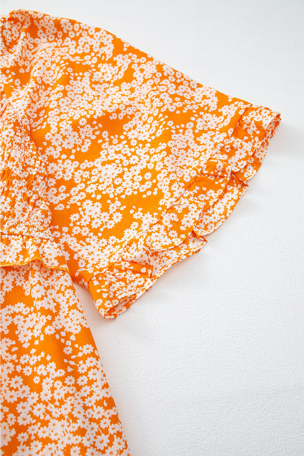 Orange Floral  Maxi Dress