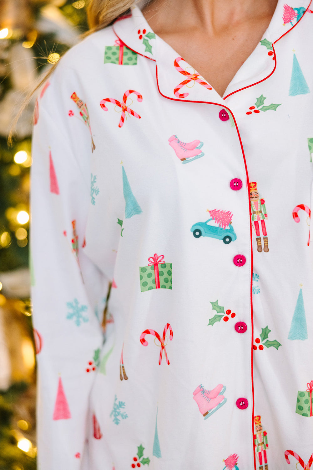 White Christmas Pajama Set