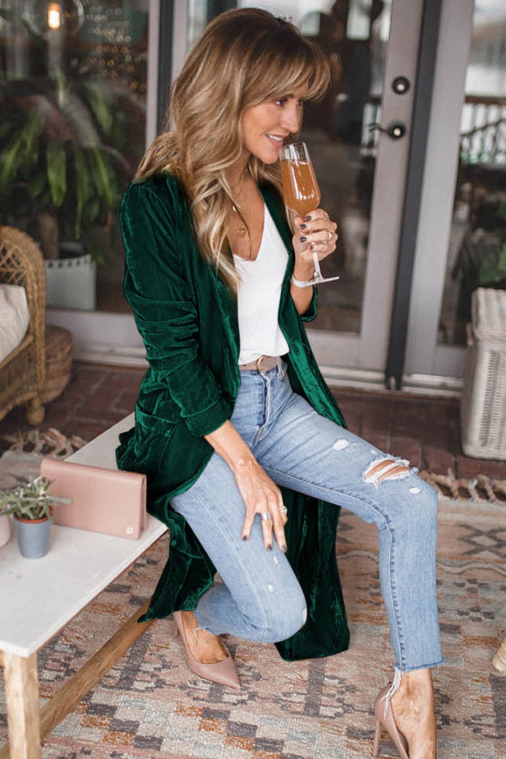 Velvet Long Cardigan