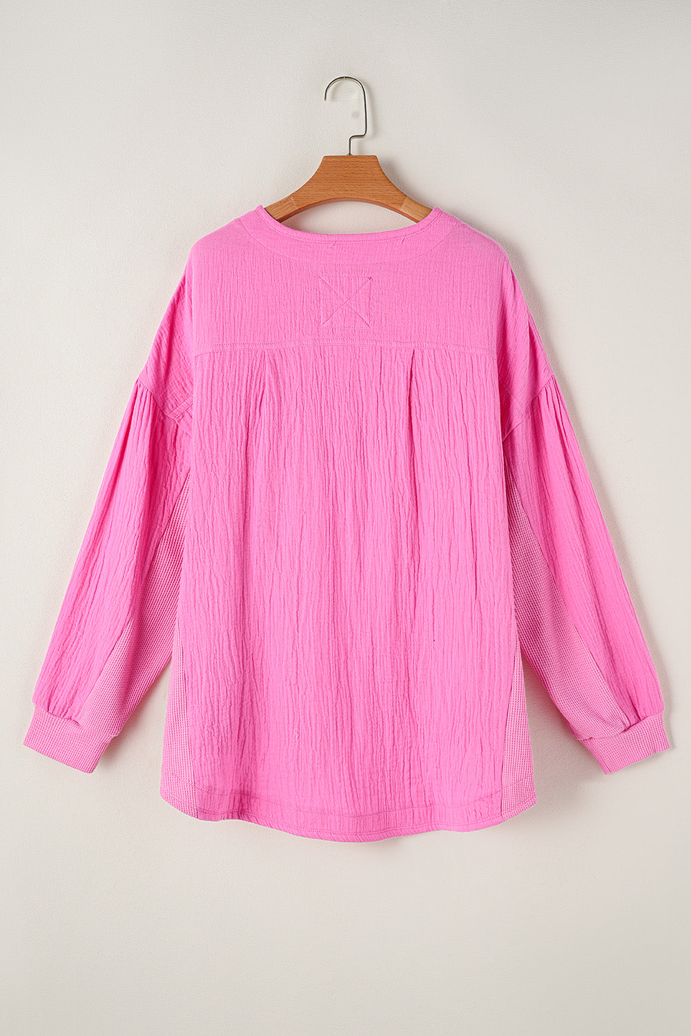 Pink Henley Top - Plus