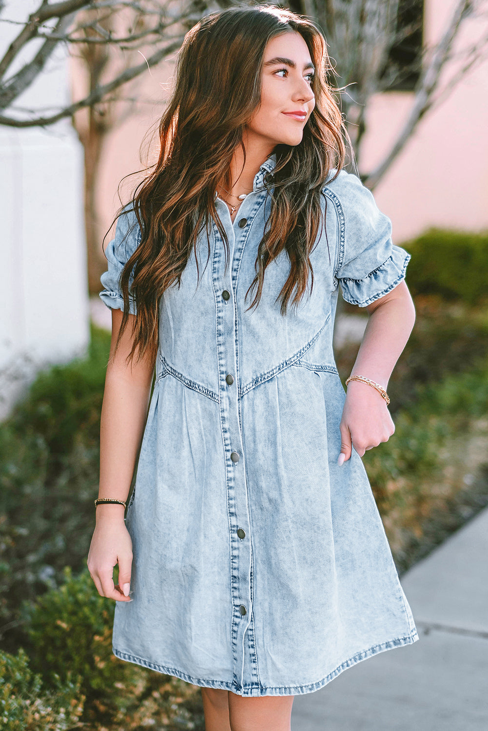 Mineral Washed Denim Dress