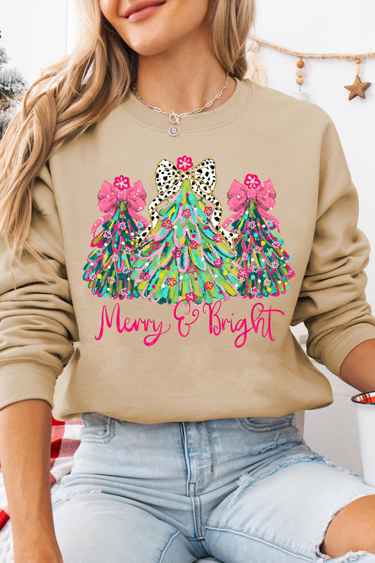 Merry & Bright Christmas Tree Sweatshirt