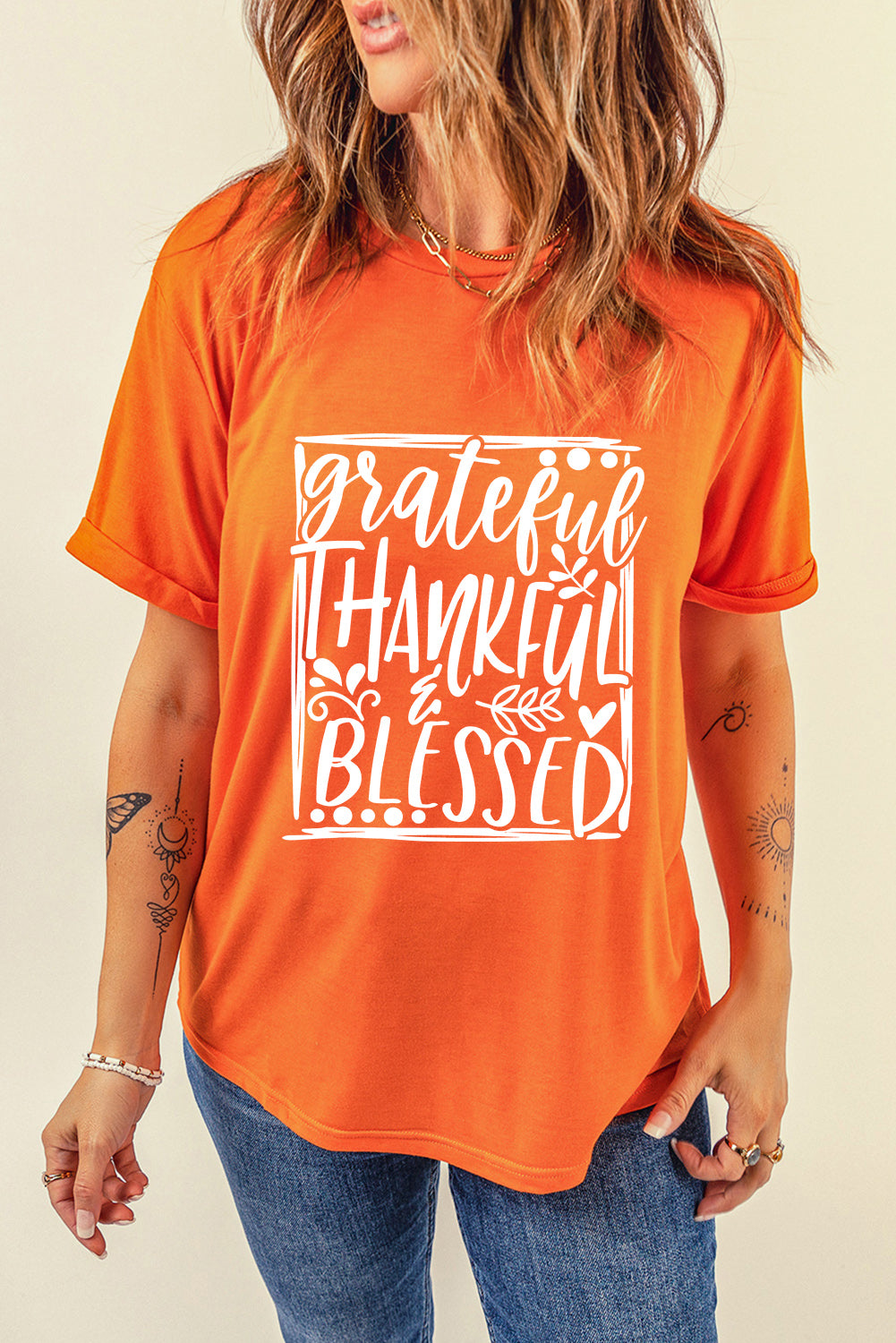 Grateful Thankful Blessed Thanksgiving T Shirt