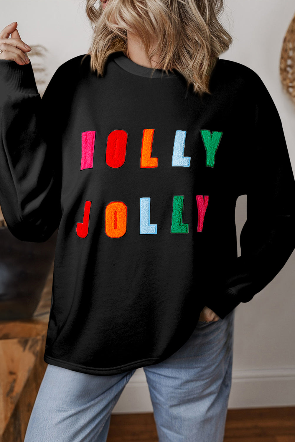 Holly Jolly Chenille Letters Top