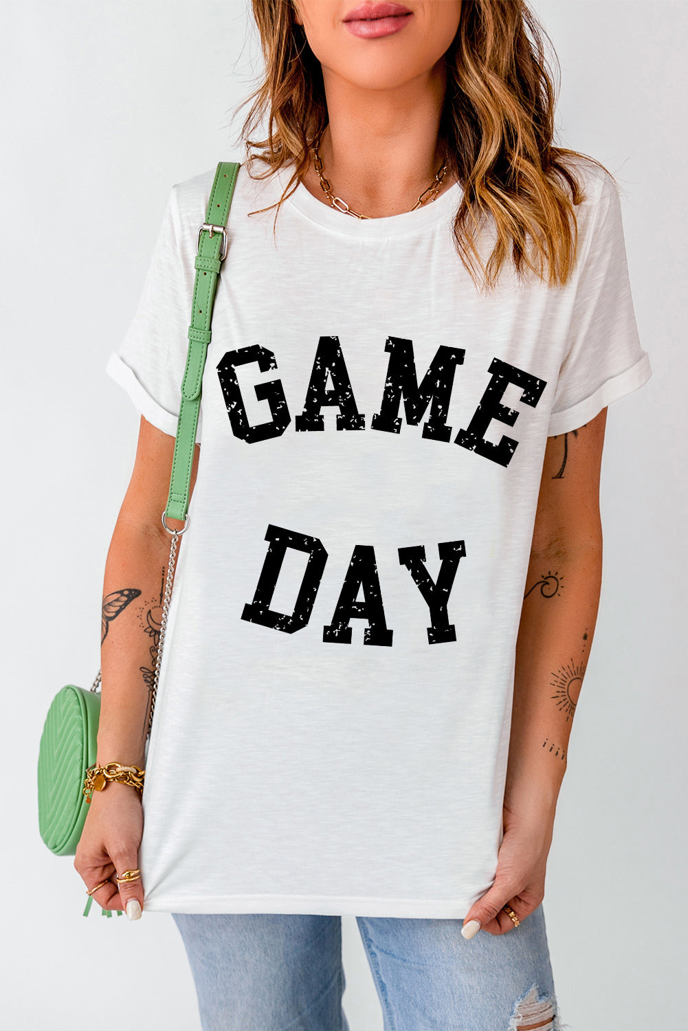 Gameday Crewneck Graphic T Shirt