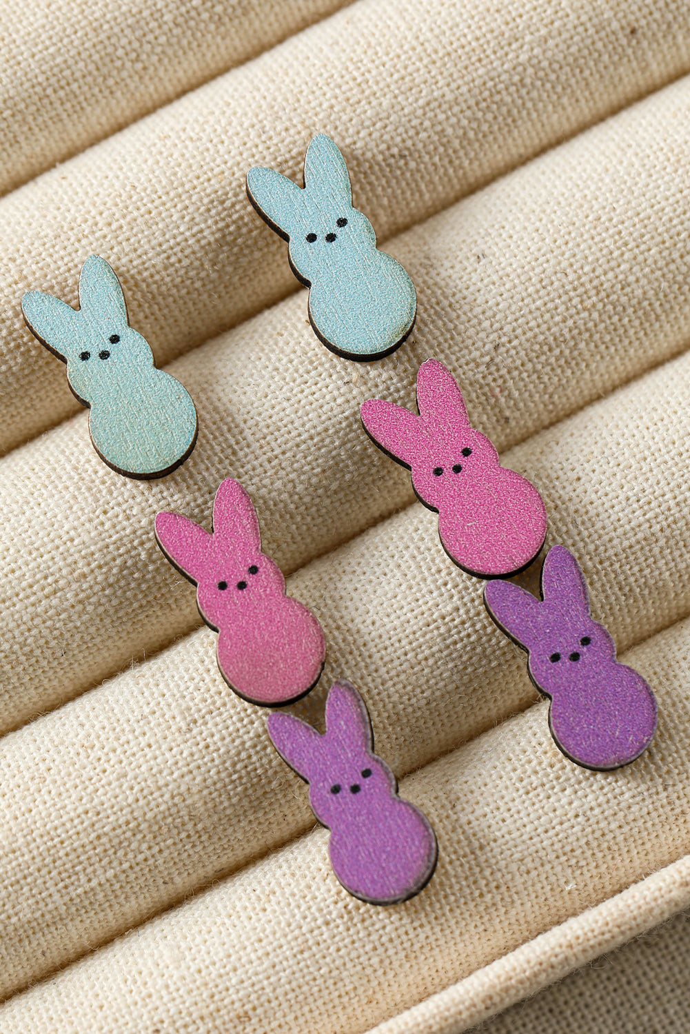 Marshmallow Easter Bunny Earring Set