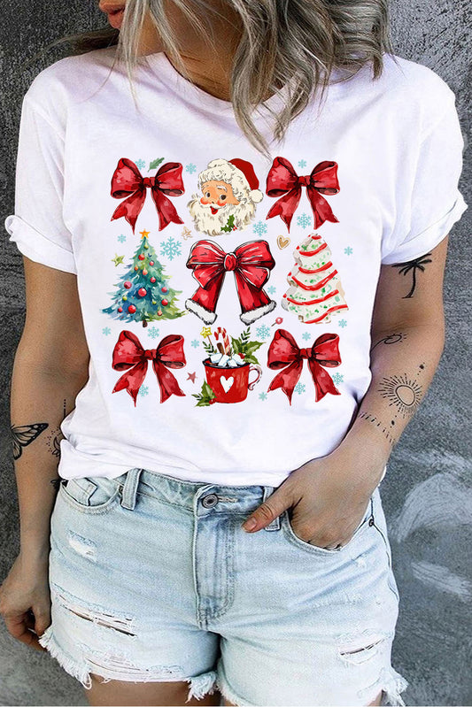 Bow Christmas Tree T Shirt - Plus