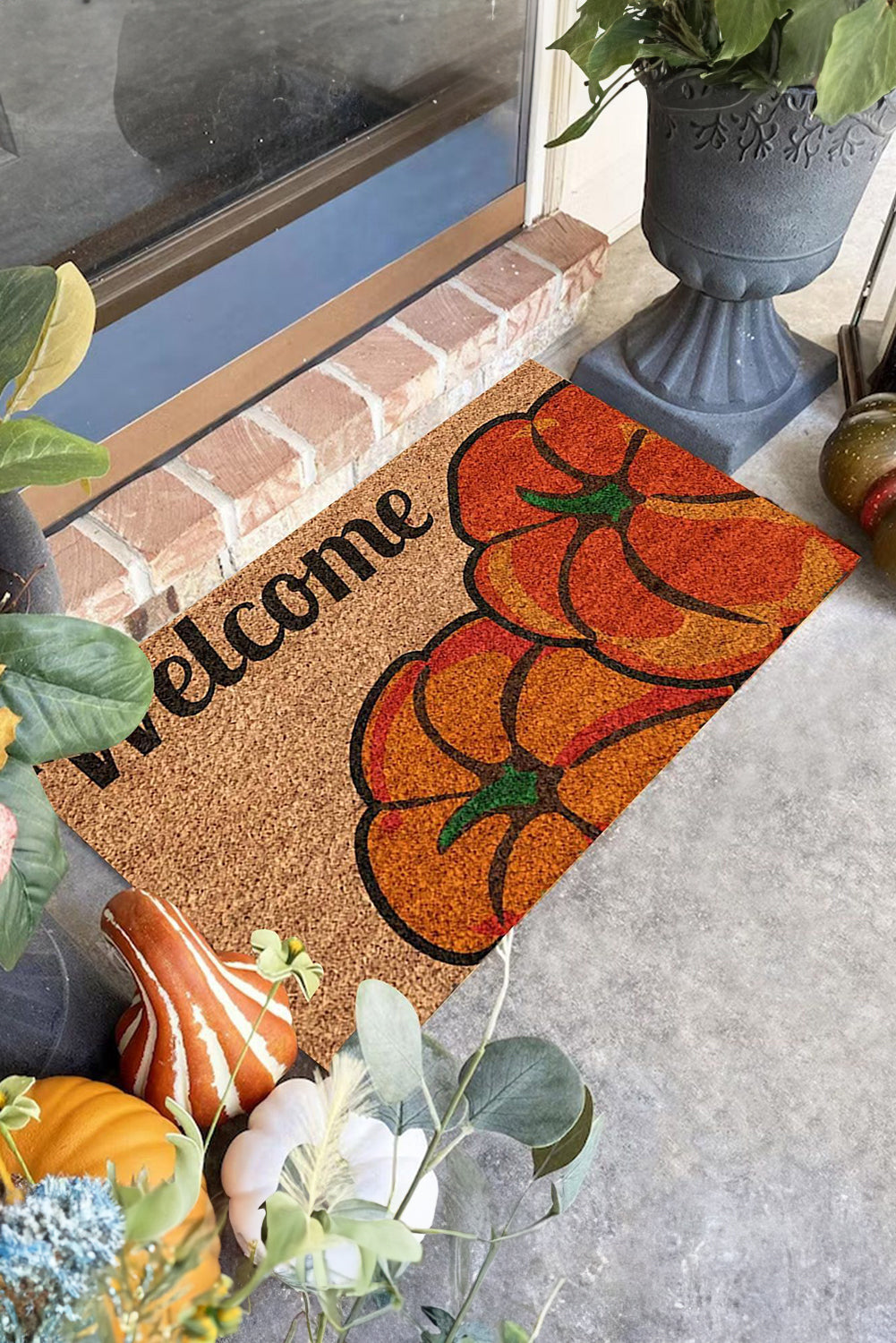 Orange 40*60cm Pumpkin Welcome Door Mat