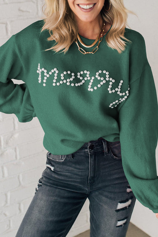 Green Pearl Merry Sweater