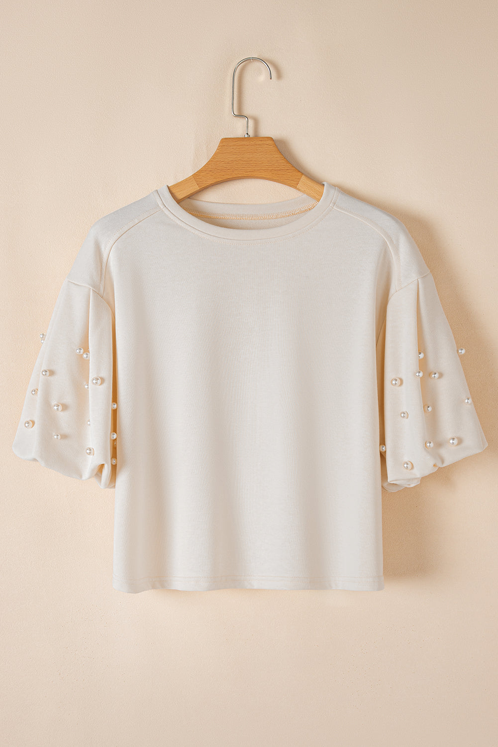 Pearled Puff Sleeve Top