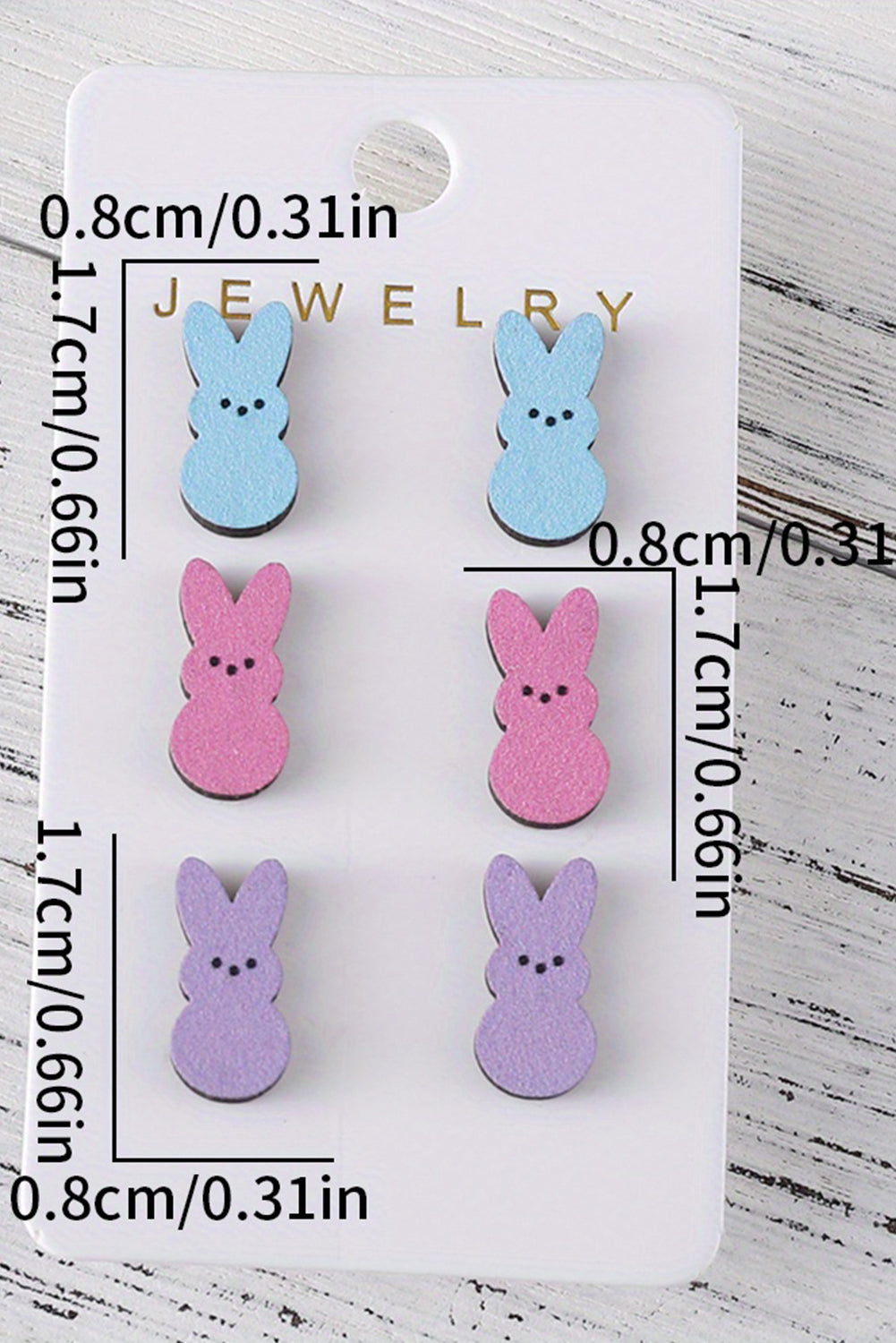 Marshmallow Easter Bunny Earring Set