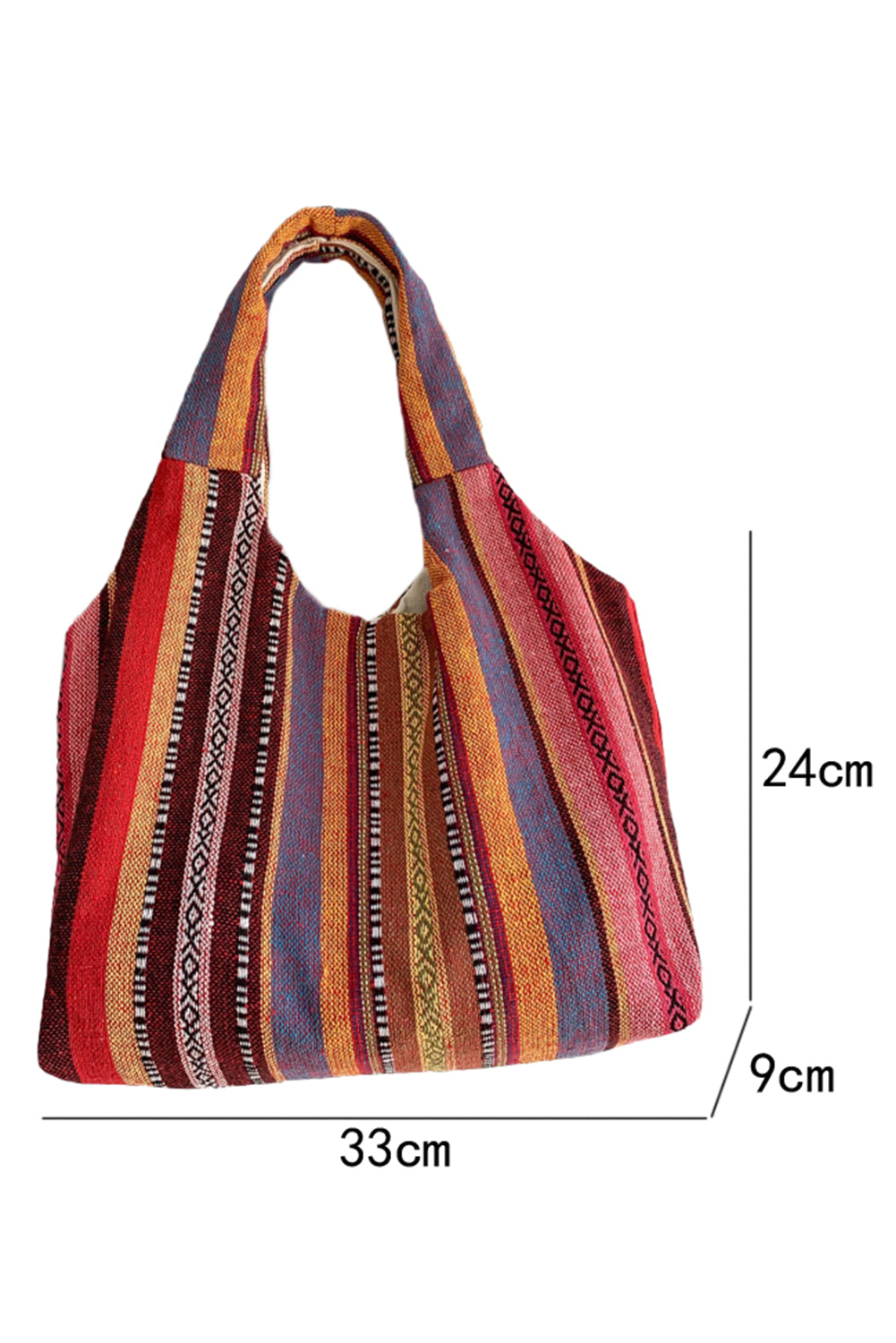 Striped Canvas Tote Bag