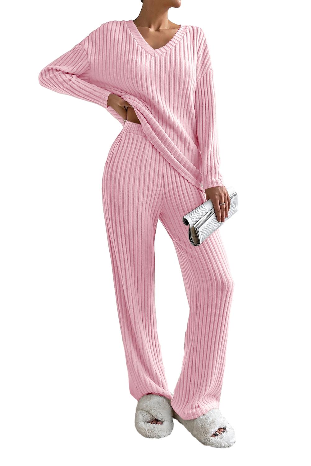 Slouchy Ribbed Knit Loungewear Set