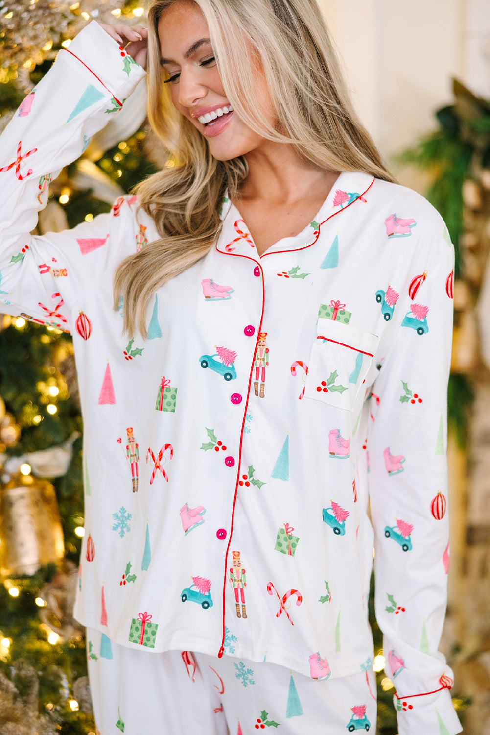 White Christmas Pajama Set