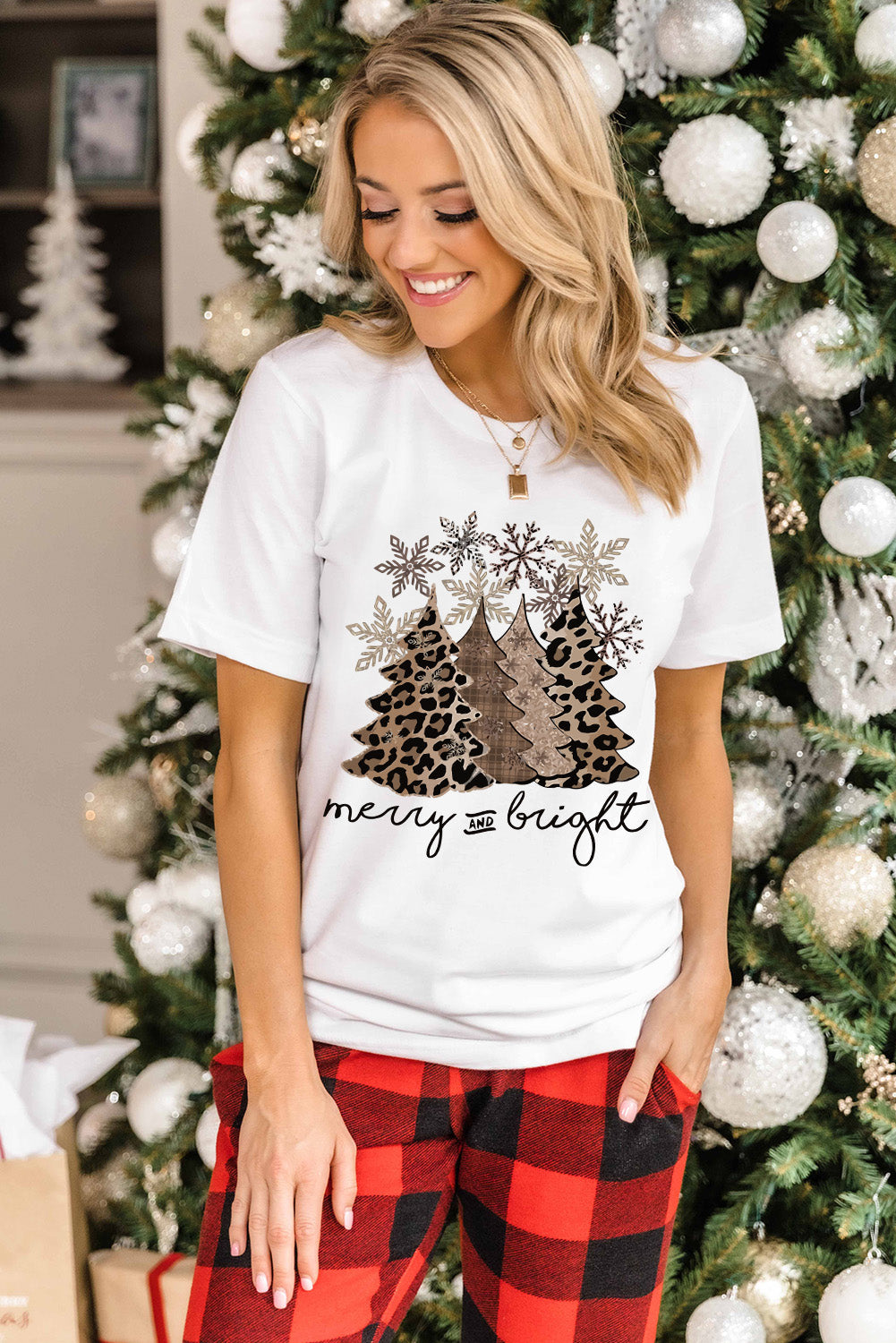 Leopard Christmas Tree Tee