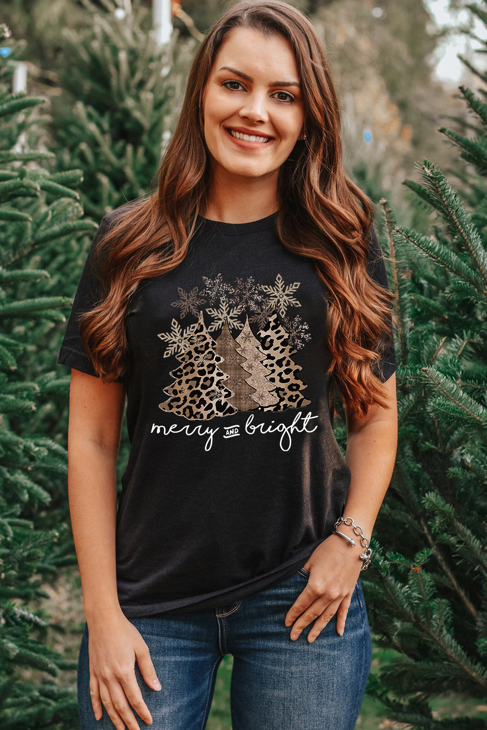 Leopard Christmas Tree Tee