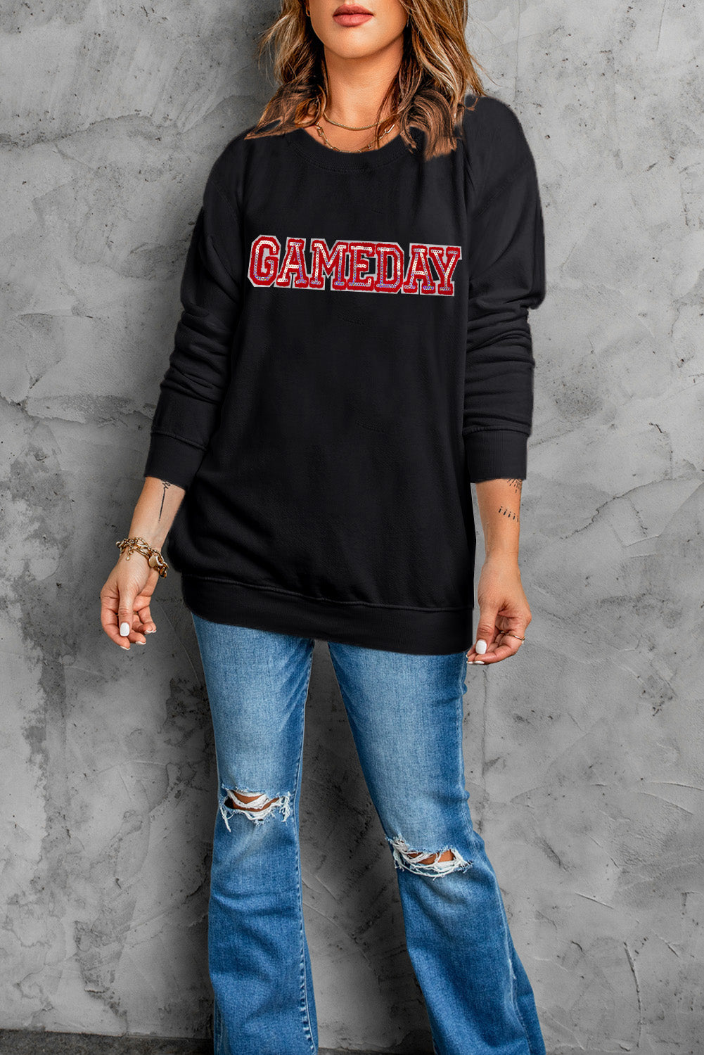 Gameday Sequined Pullover Sweatshirt