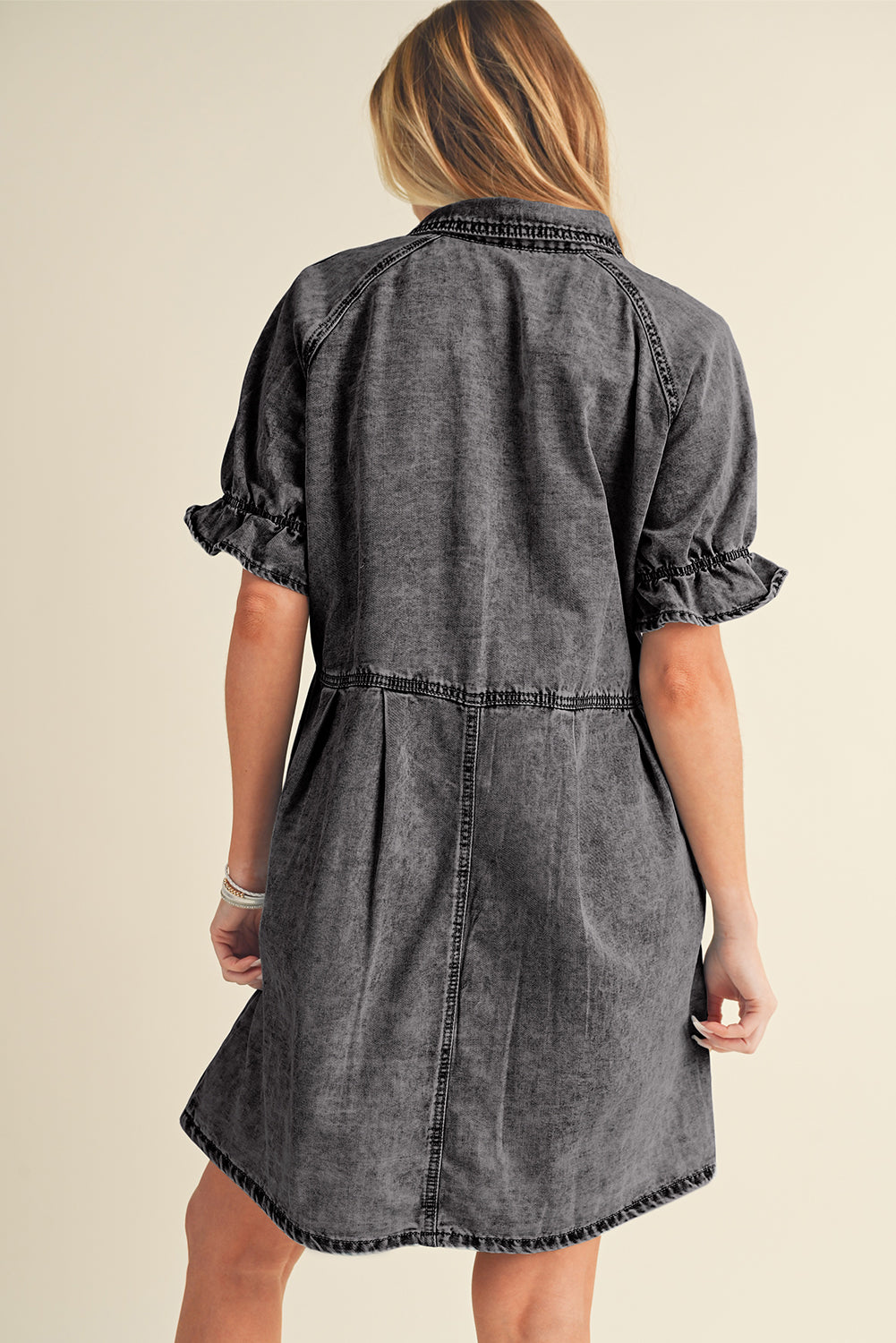 Mineral Washed Denim Dress