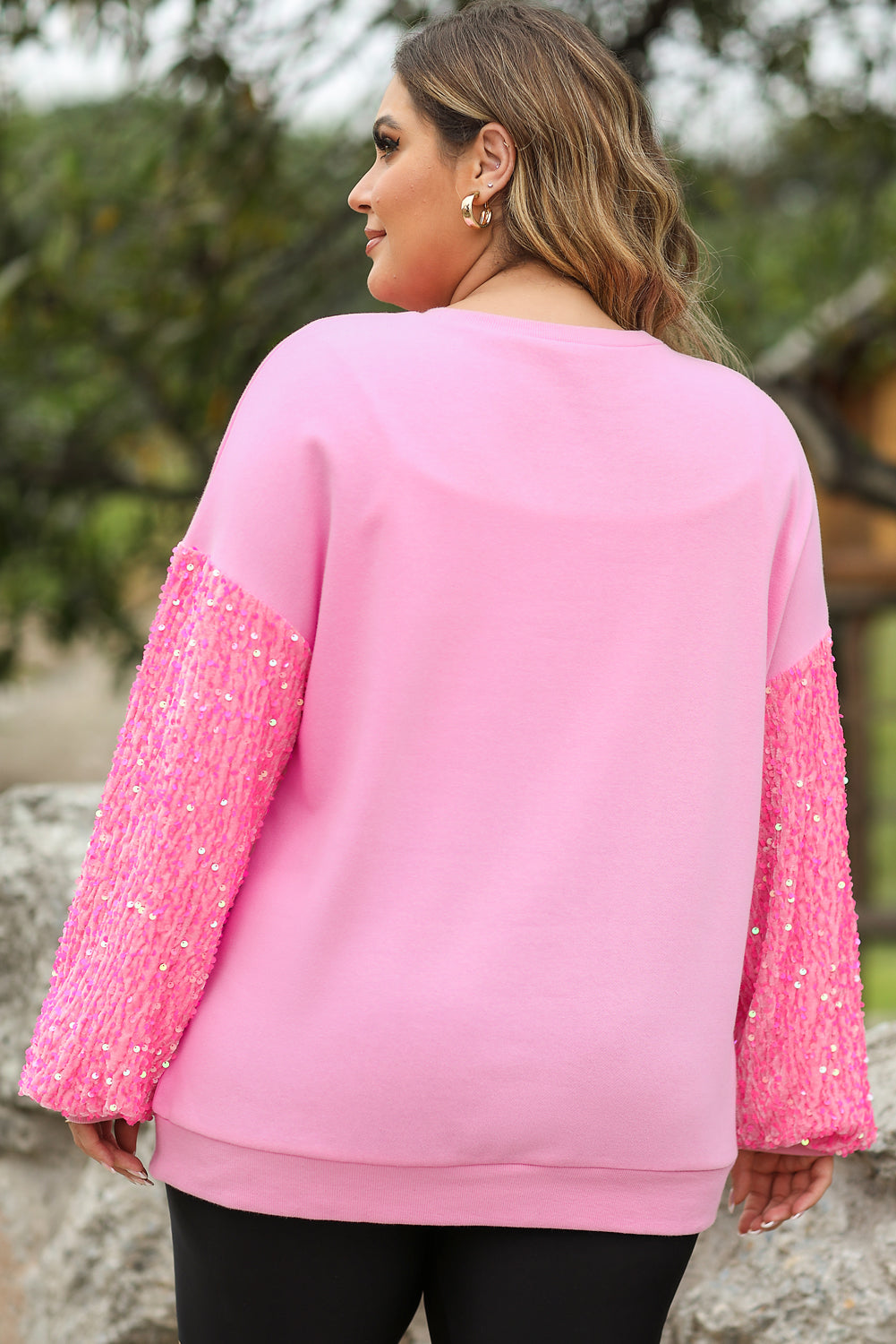 Pink Nutcracker Sequin Sleeve Sweatshirt