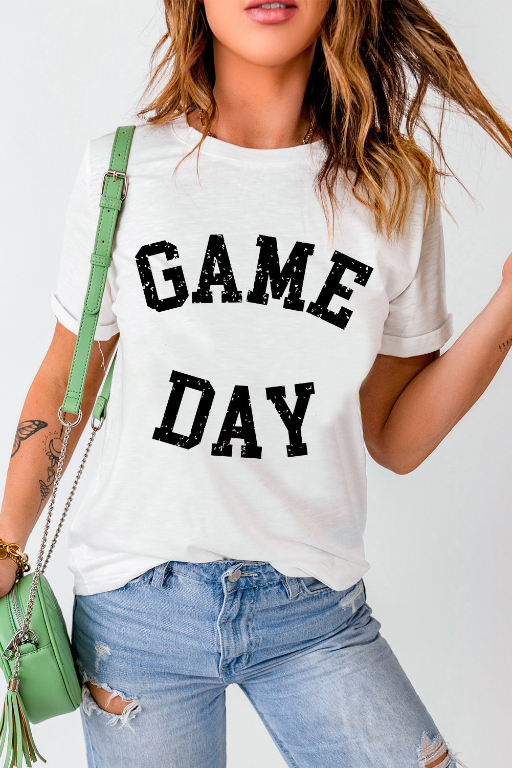 Gameday Crewneck Graphic T Shirt