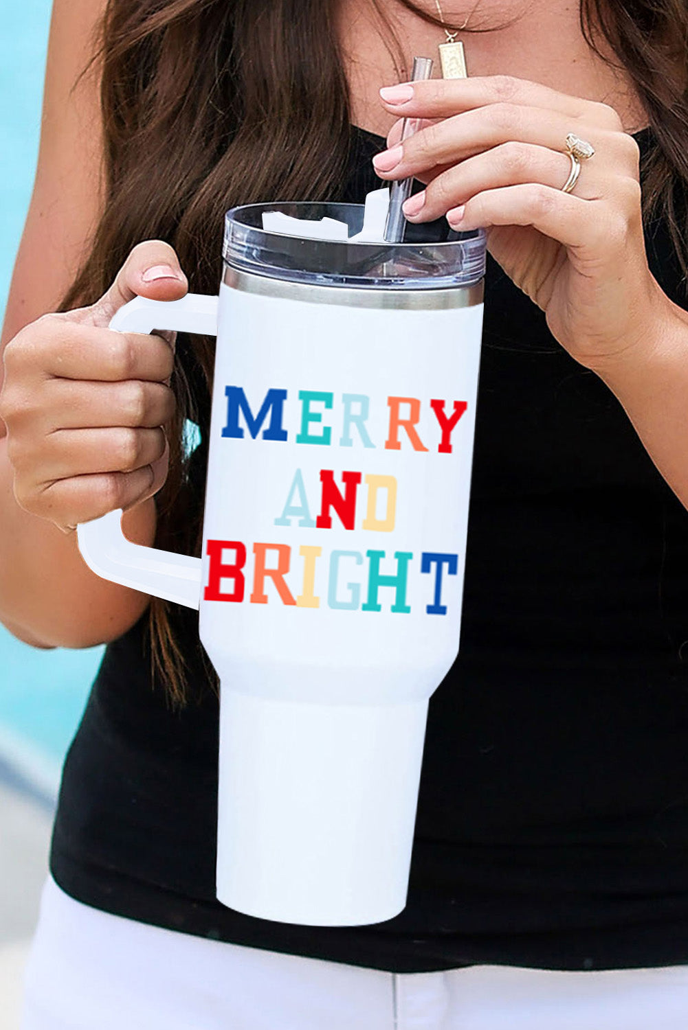 MERRY AND BRIGHT  Stainless Steel Cup 40oz