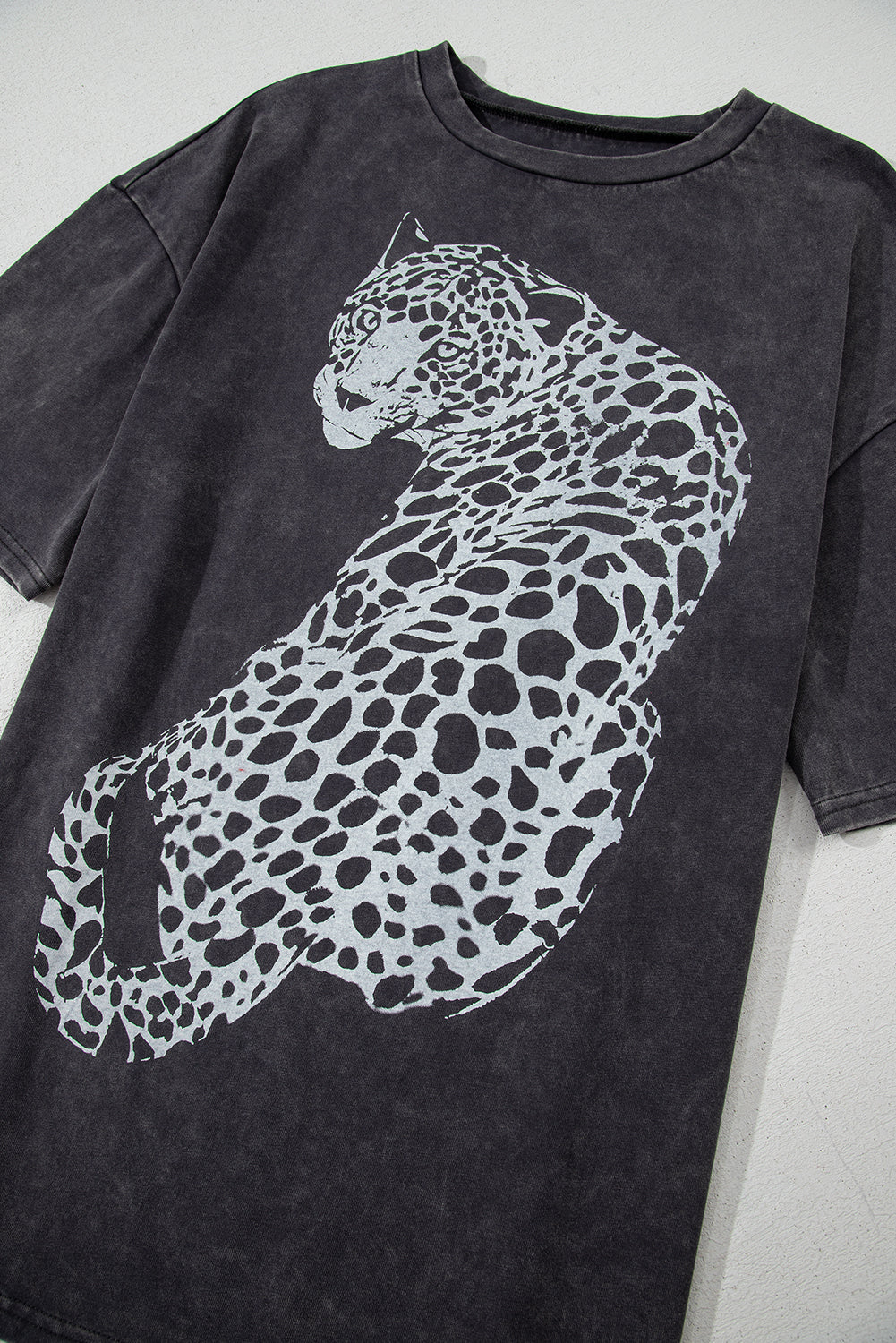 Vintage Cheetah Print Mineral Washed Tee