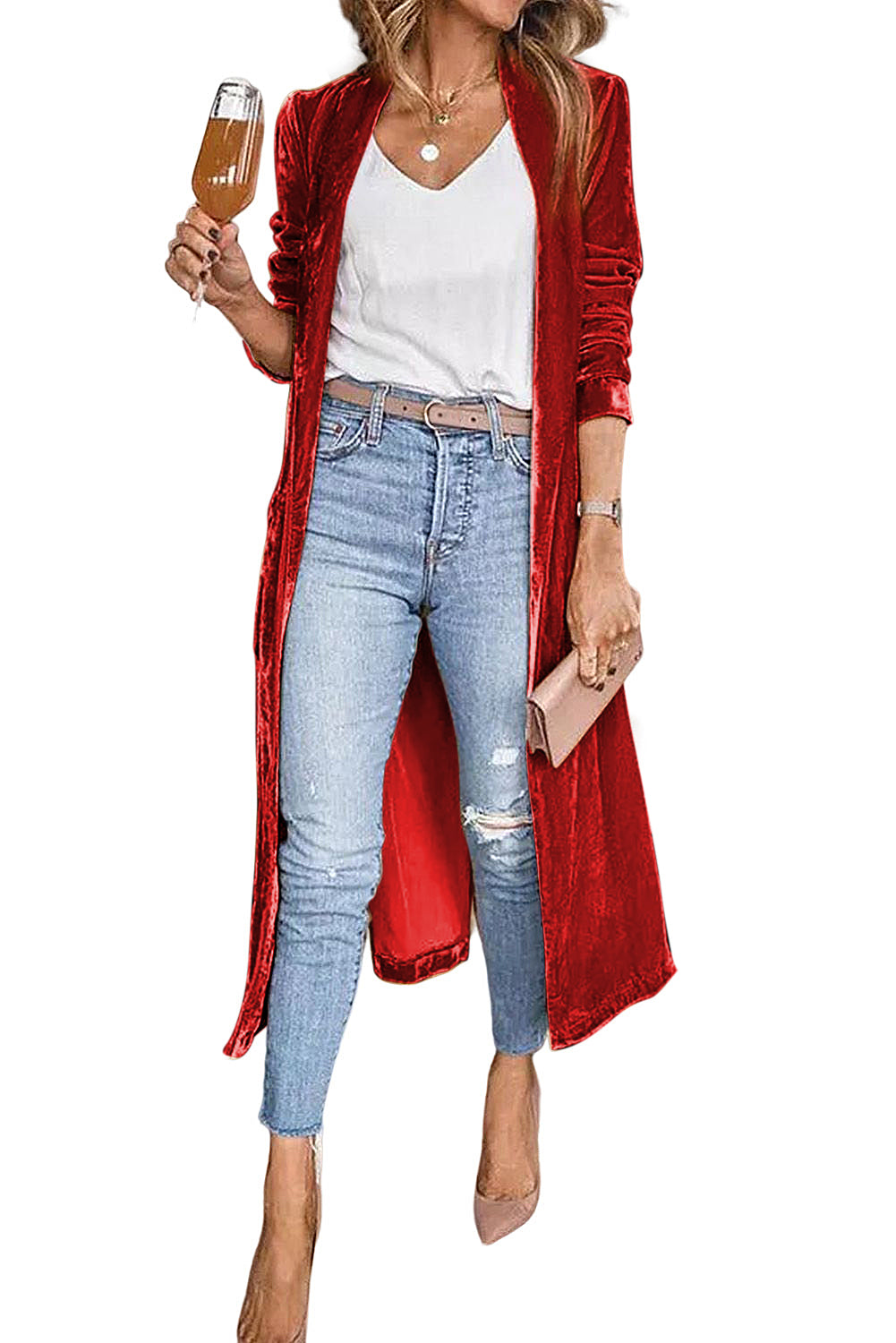 Velvet Long Cardigan