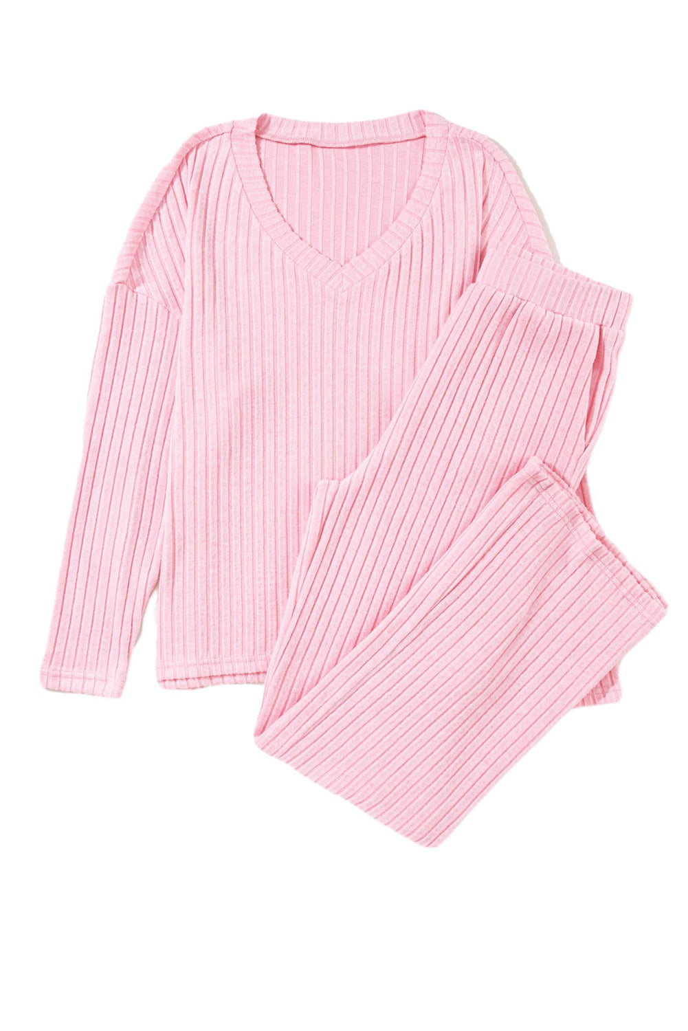 Slouchy Ribbed Knit Loungewear Set