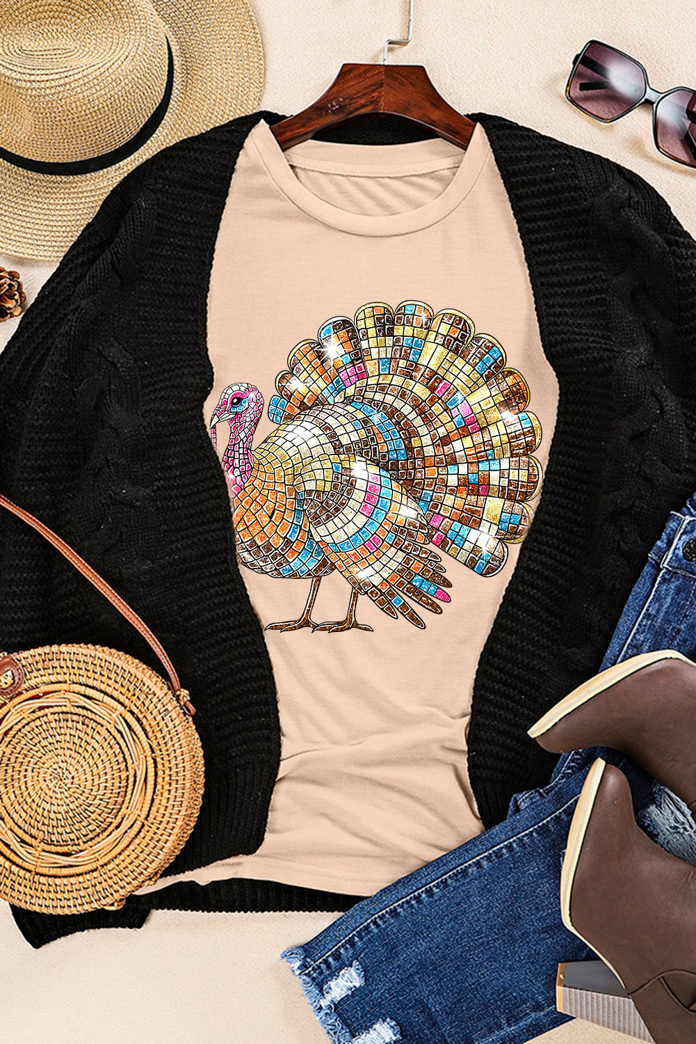 Disco Thanksgiving Turkey T Shirt