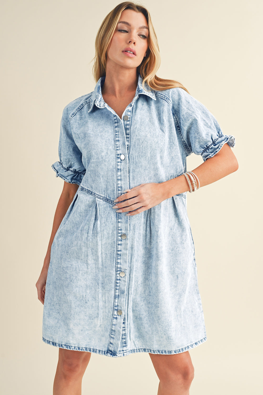 Mineral Washed Denim Dress