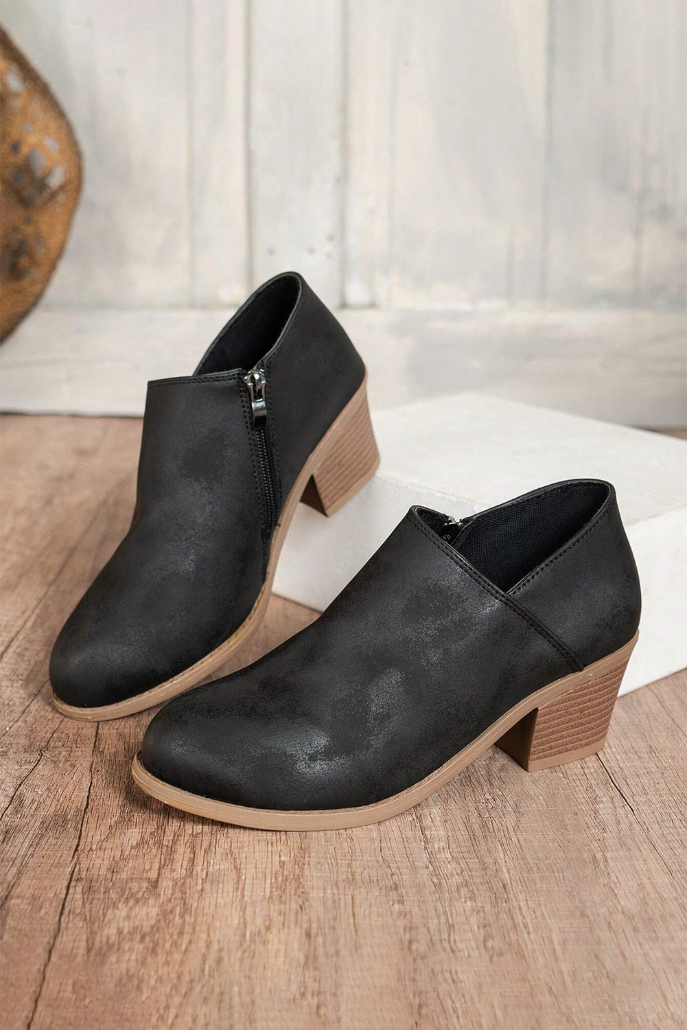 Coffee Sueded Ankle Boots