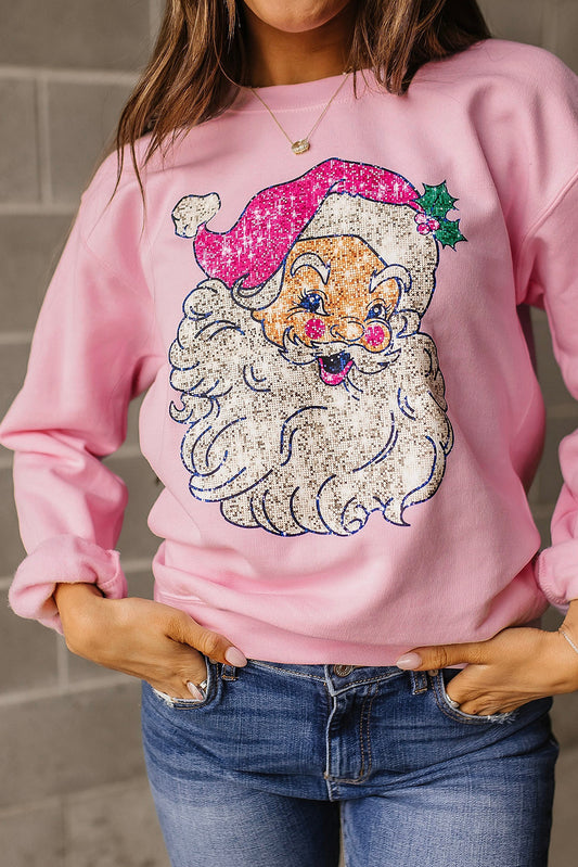 Pink Claus Christmas Sweatshirt