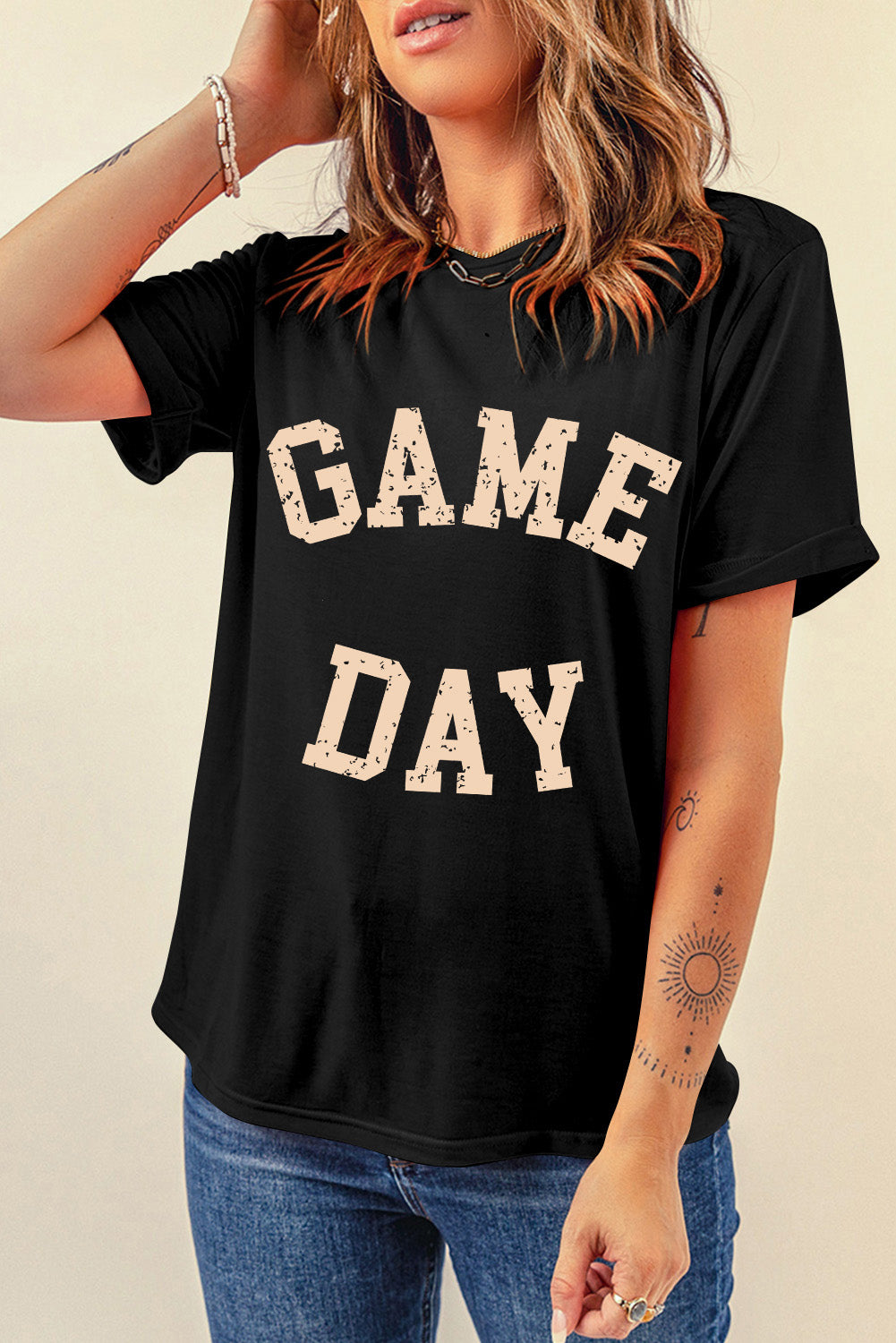 Gameday Crewneck Graphic T Shirt