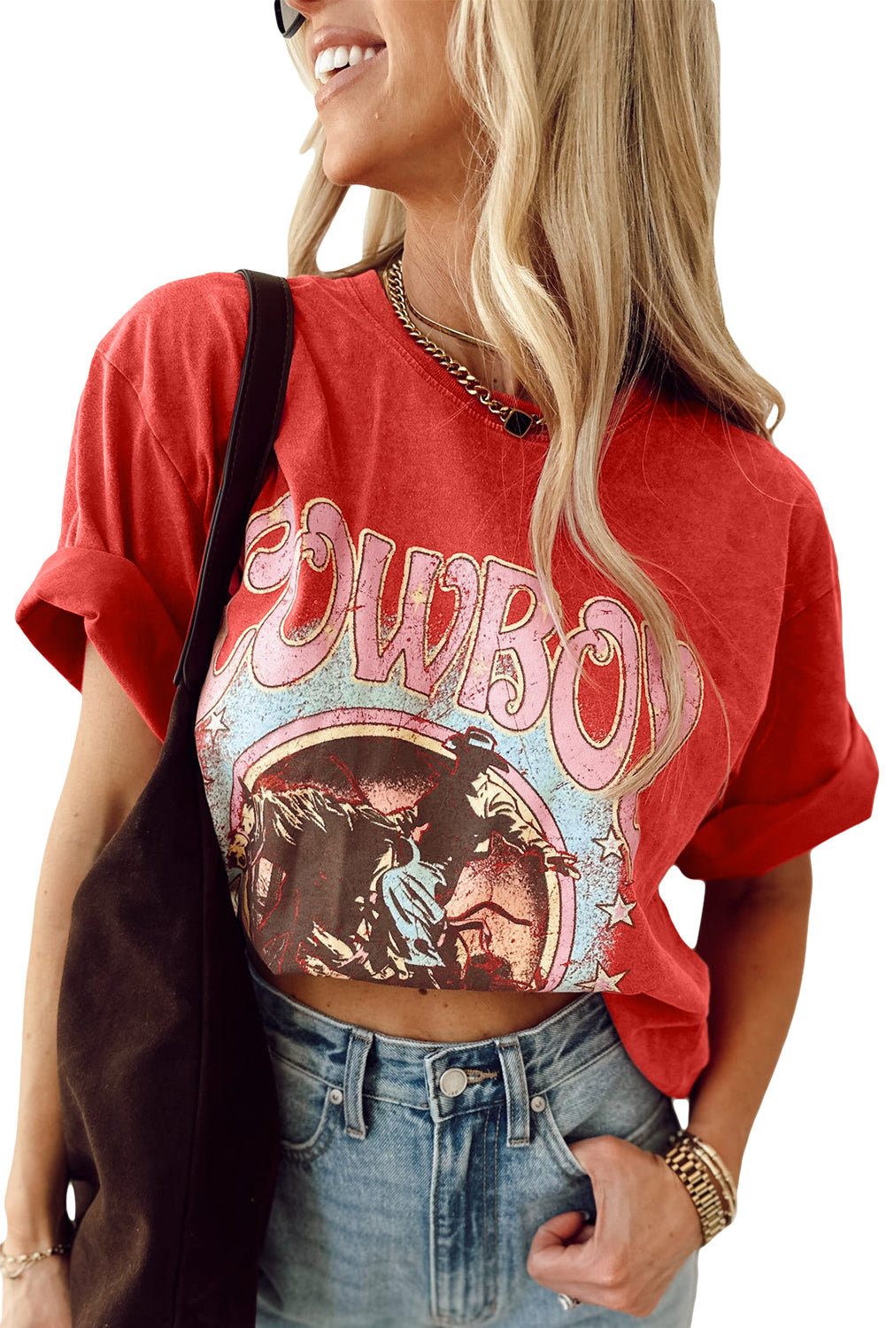 Vintage Red Cowboy Tee