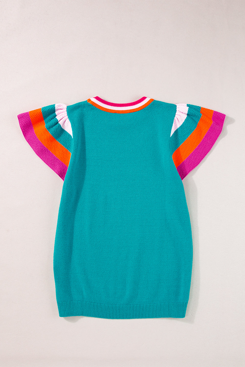 Striped Round Neck Knitted Tee