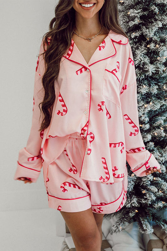 Candy Cane Christmas Pajama Set