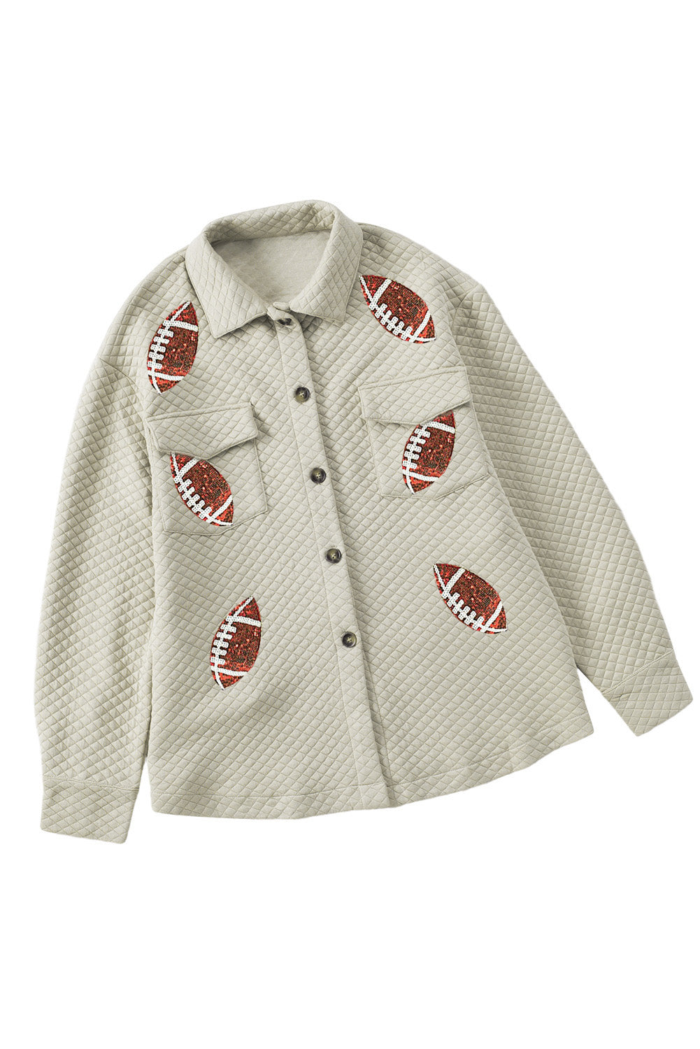 Quilted Football Shacket