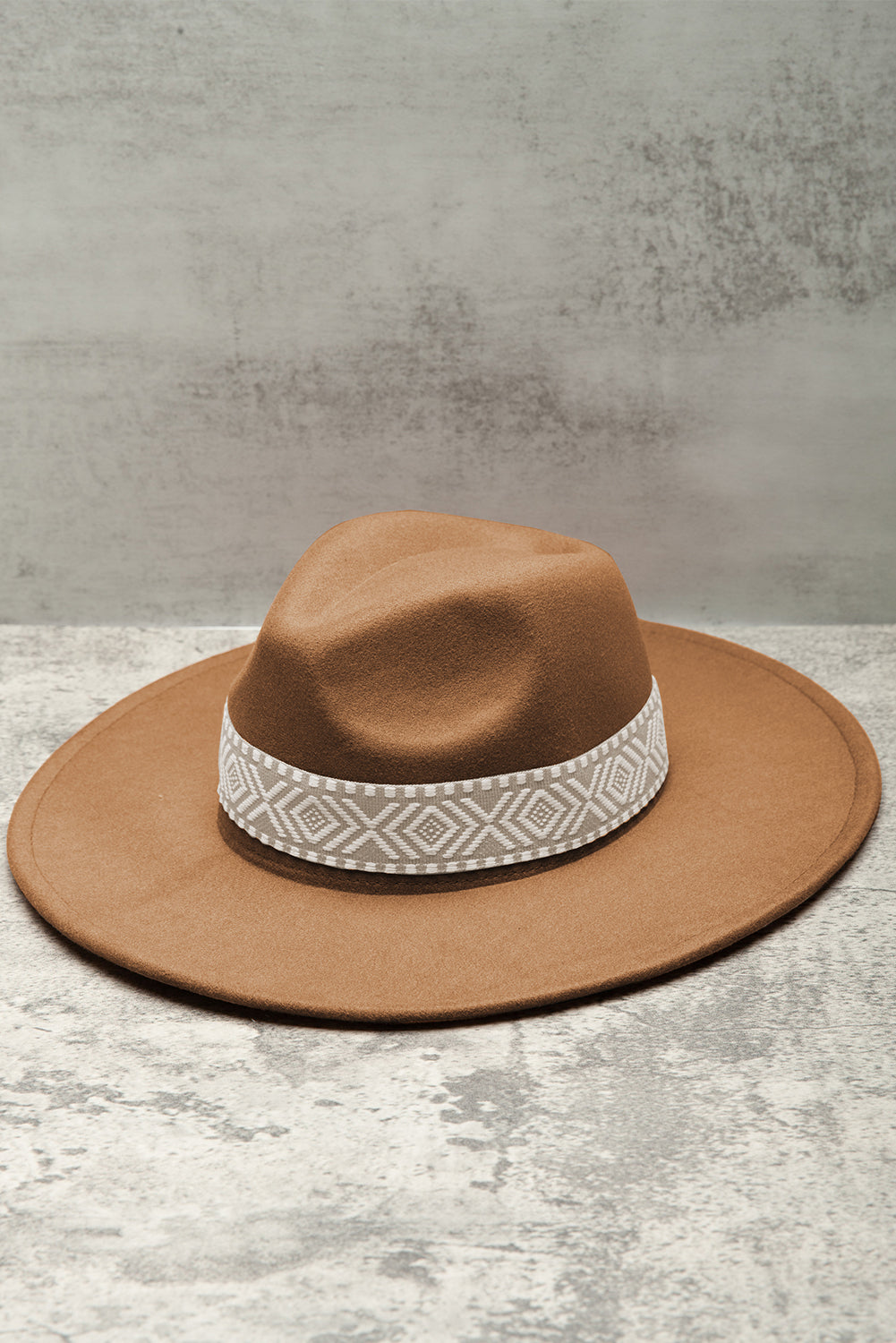 Brown Western Flat Brim Cowboy Hat