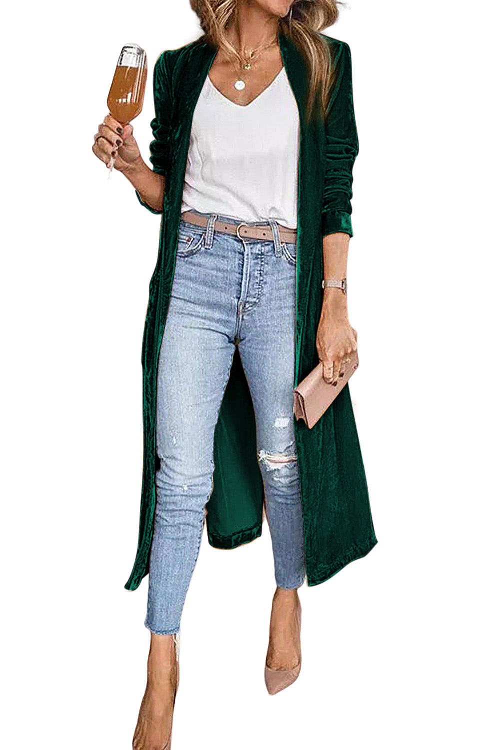 Velvet Long Cardigan