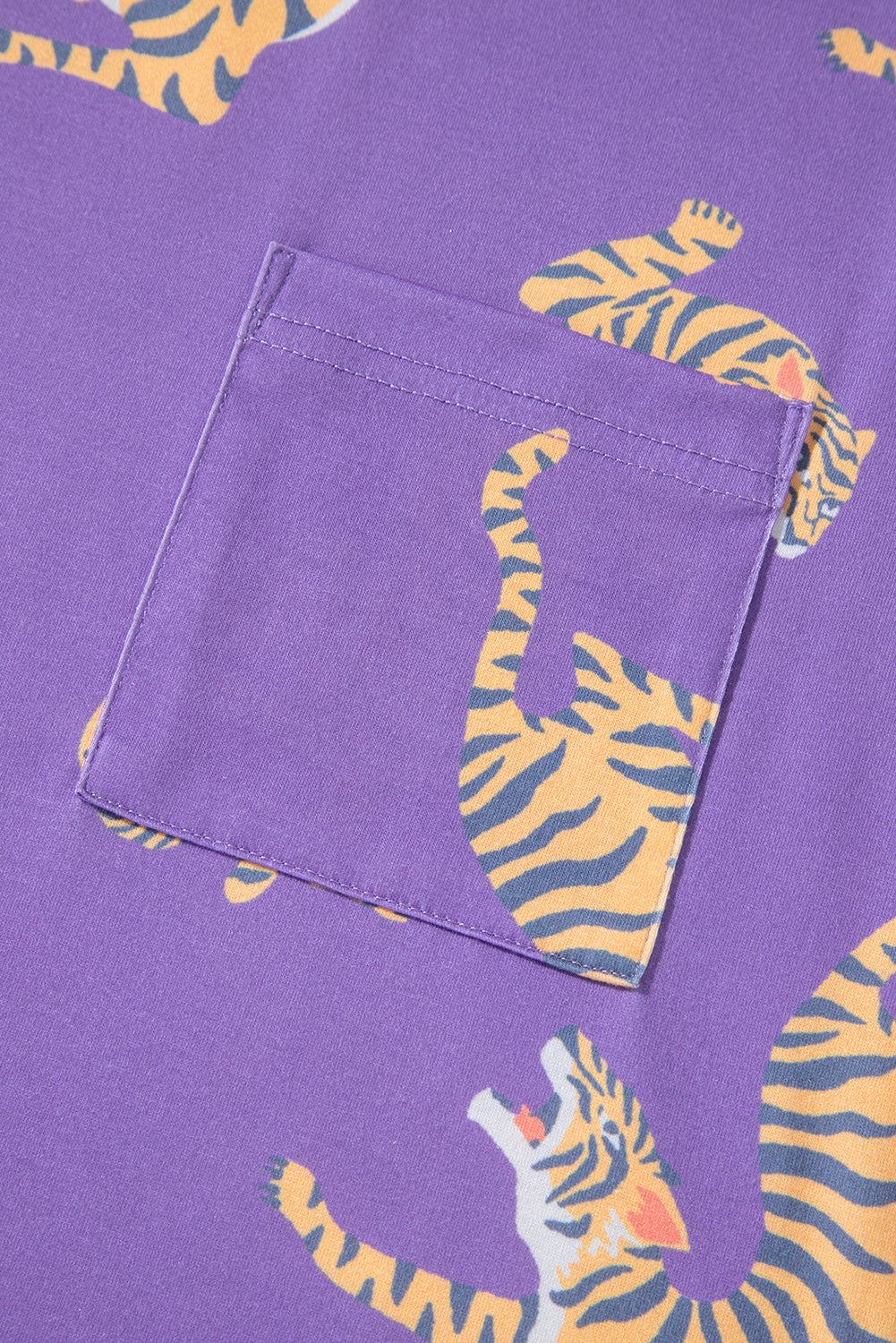 Purple Tiger Loose T Shirt