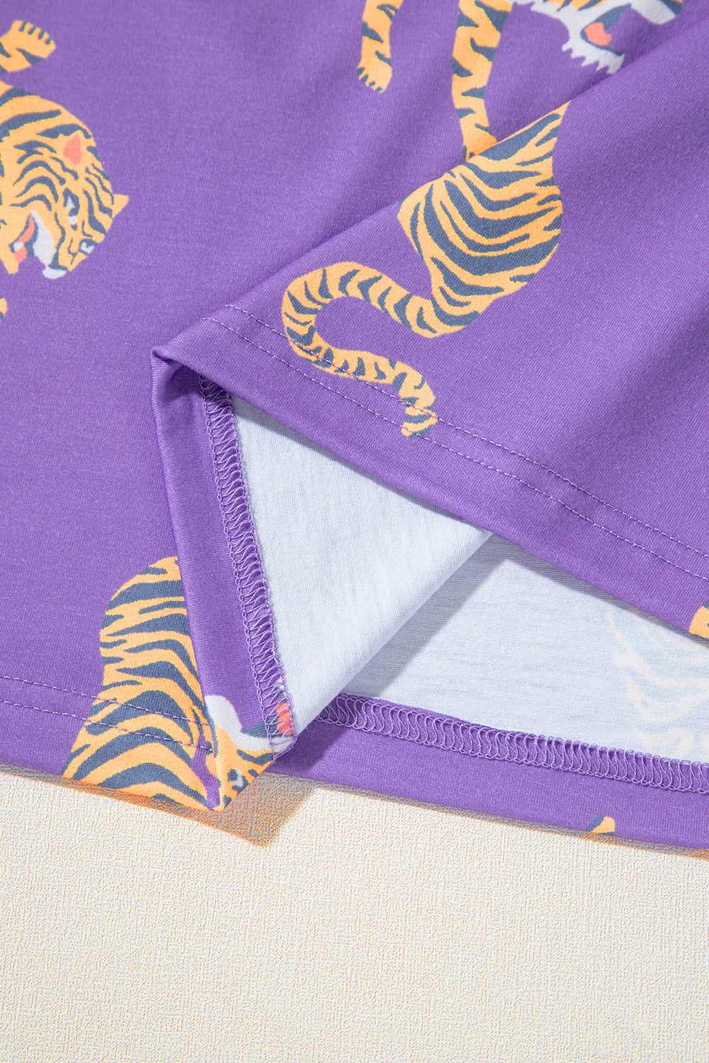 Purple Tiger Loose T Shirt