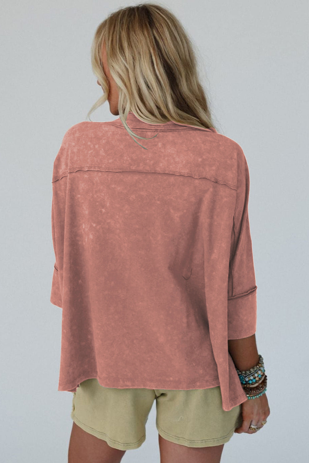 Floral Star Patched Mineral Wash Top