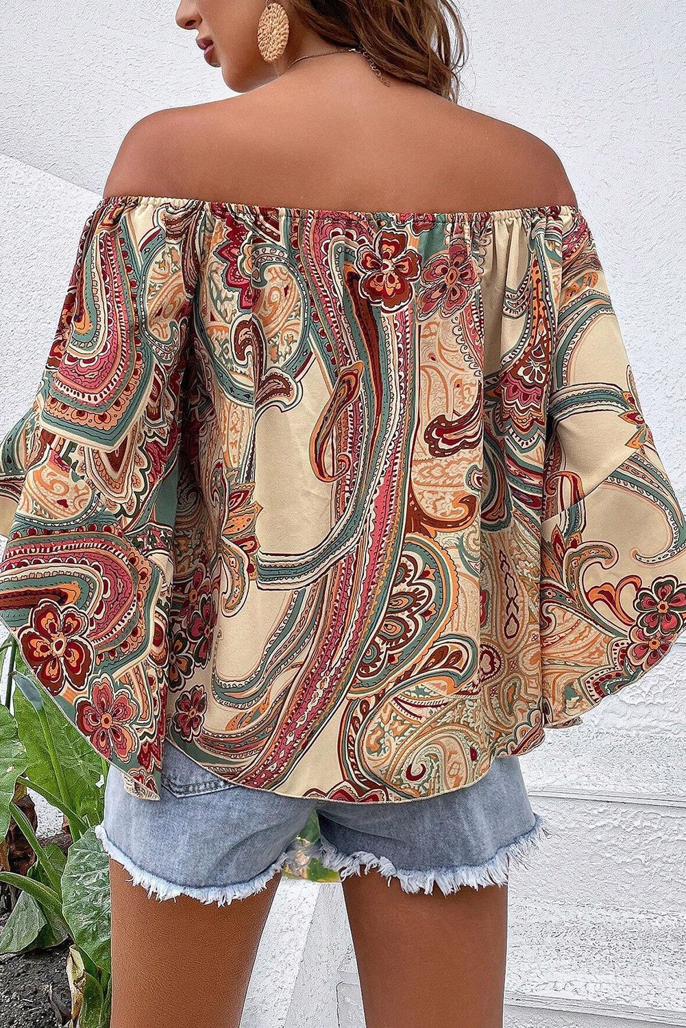 Paisley Off Shoulder Blouse