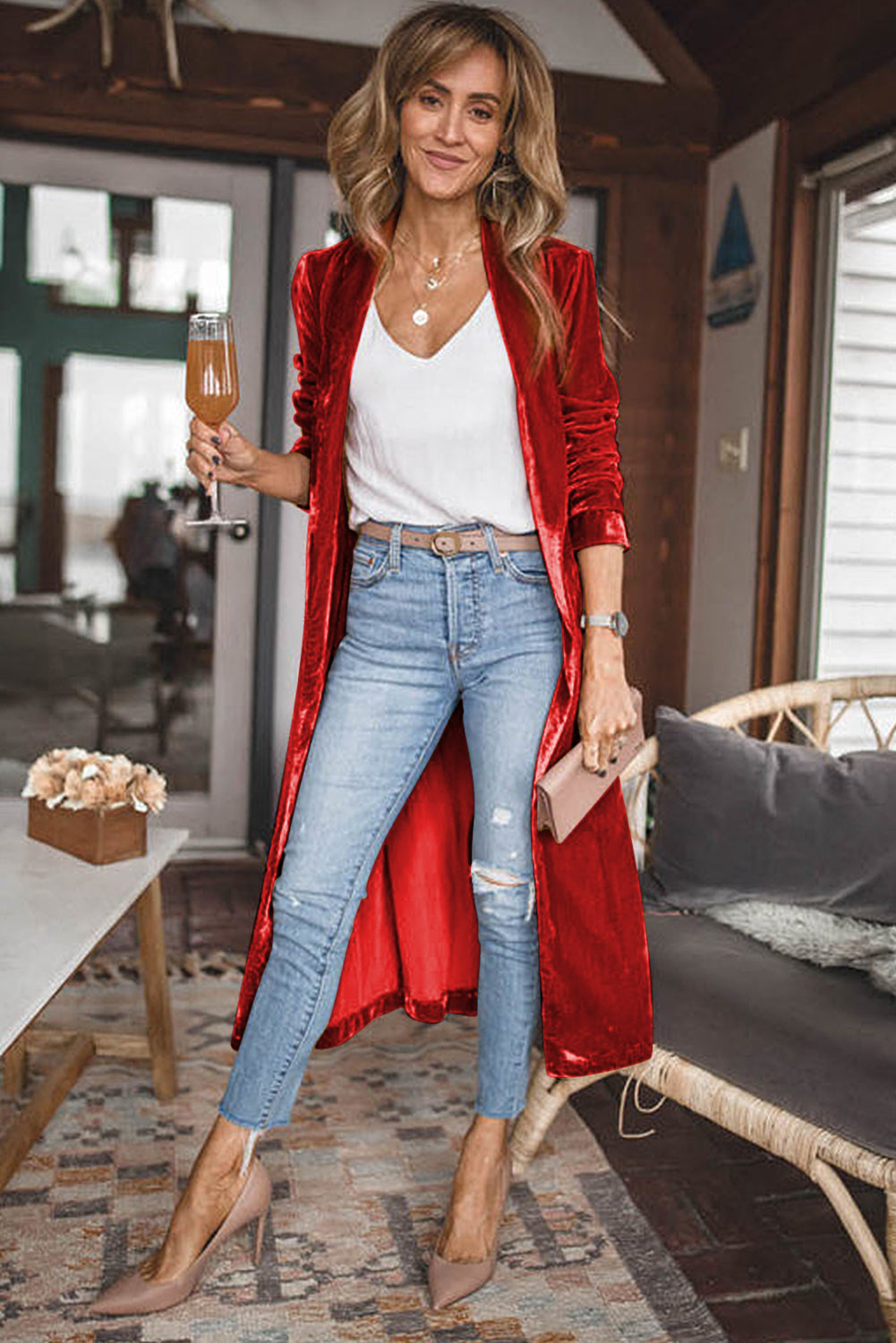 Velvet Long Cardigan