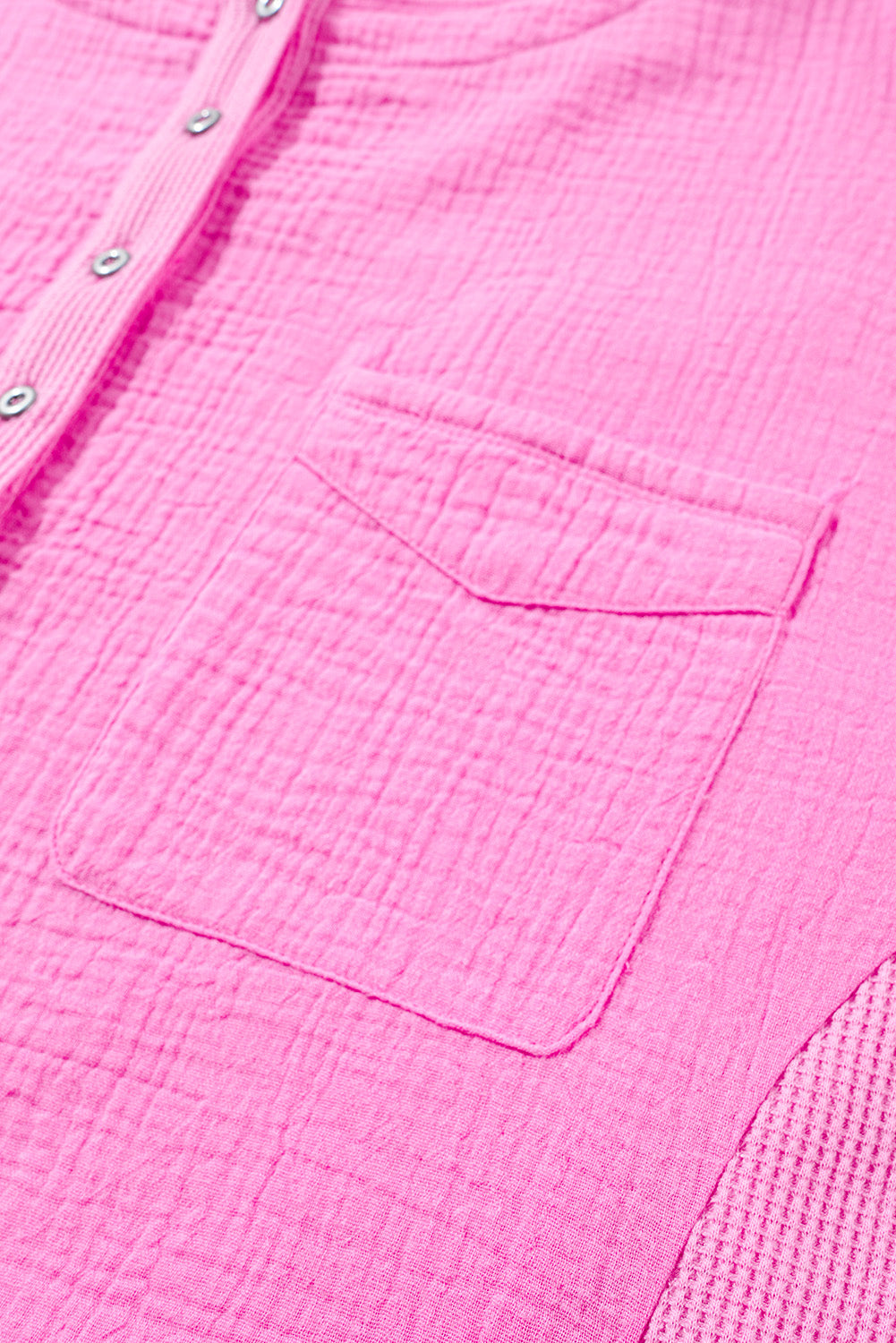 Pink Henley Top - Plus