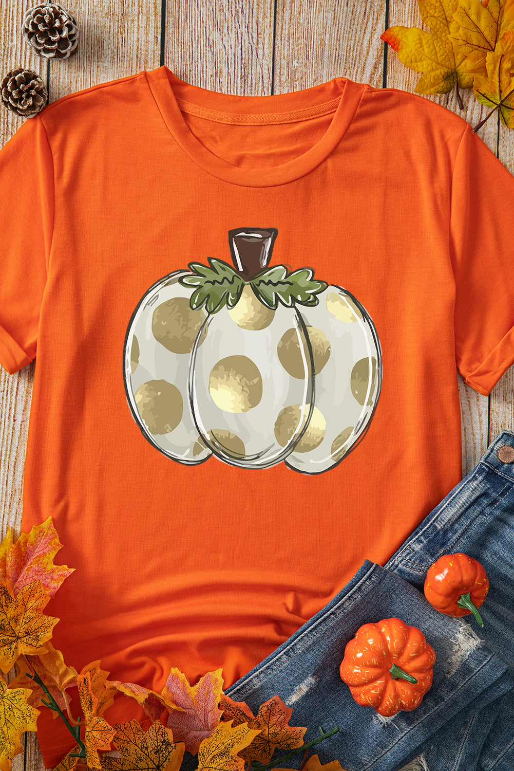 Polka Dot Pumpkin T-Shirt