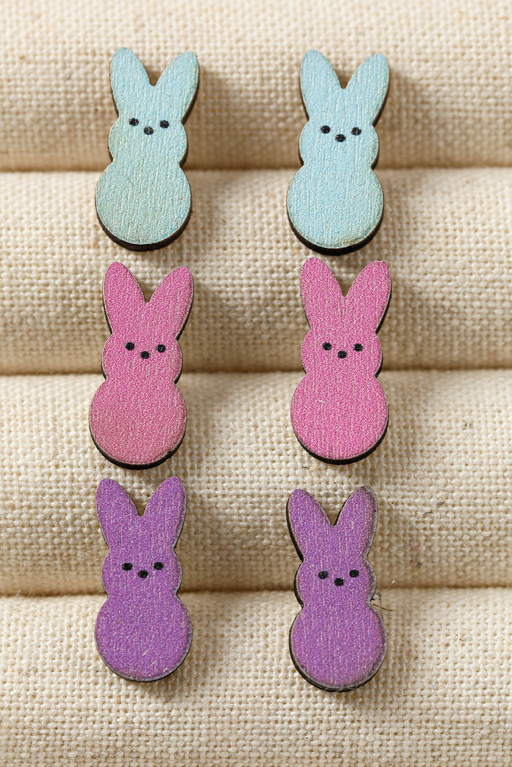 Marshmallow Easter Bunny Earring Set