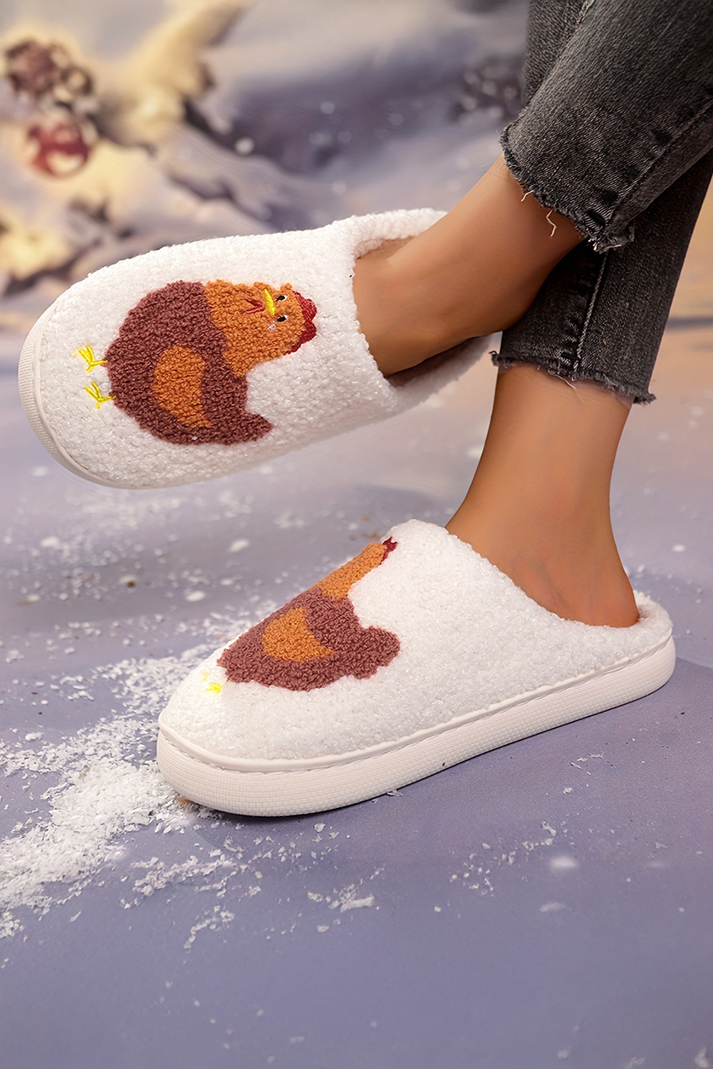 Chicken Fuzzy Winter Slippers