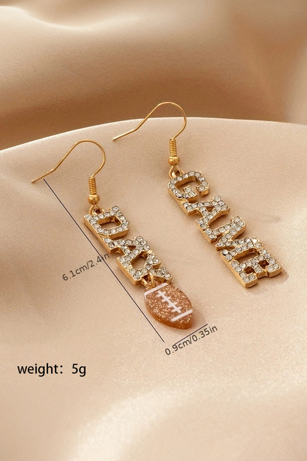 GAMEDAY Rhinestone Dangle Earrings