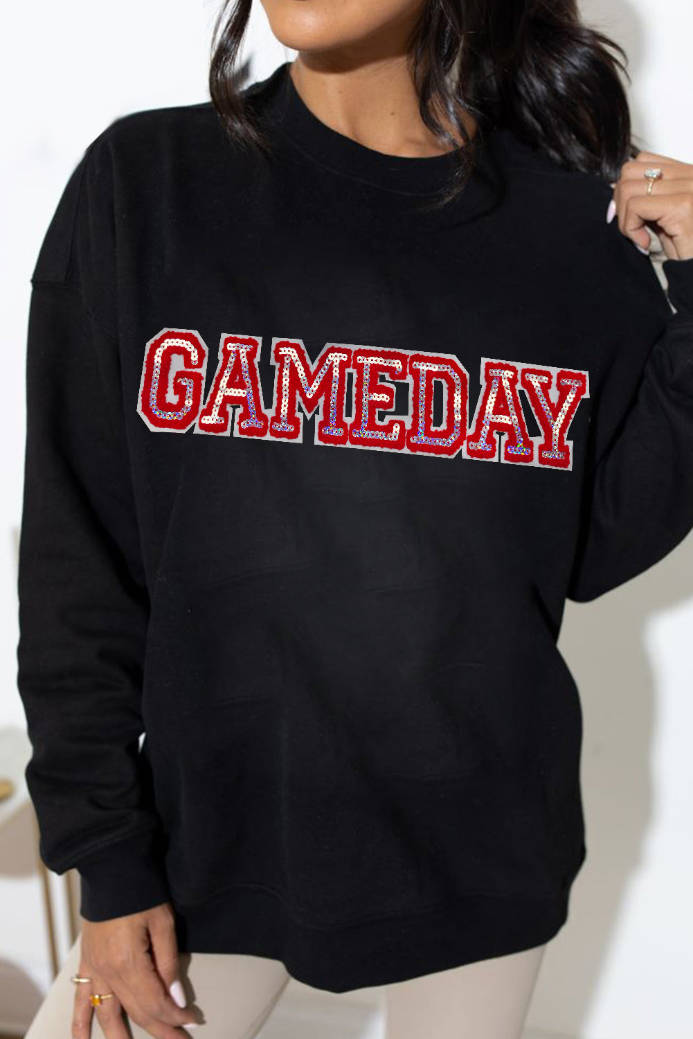 Gameday Sequined Pullover Sweatshirt